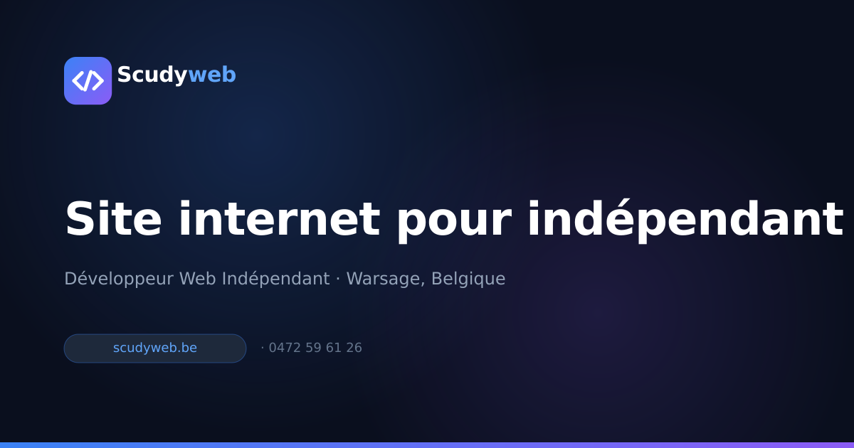 Site internet pour indépendant complémentaire en Belgique : ce qu'il faut savoir